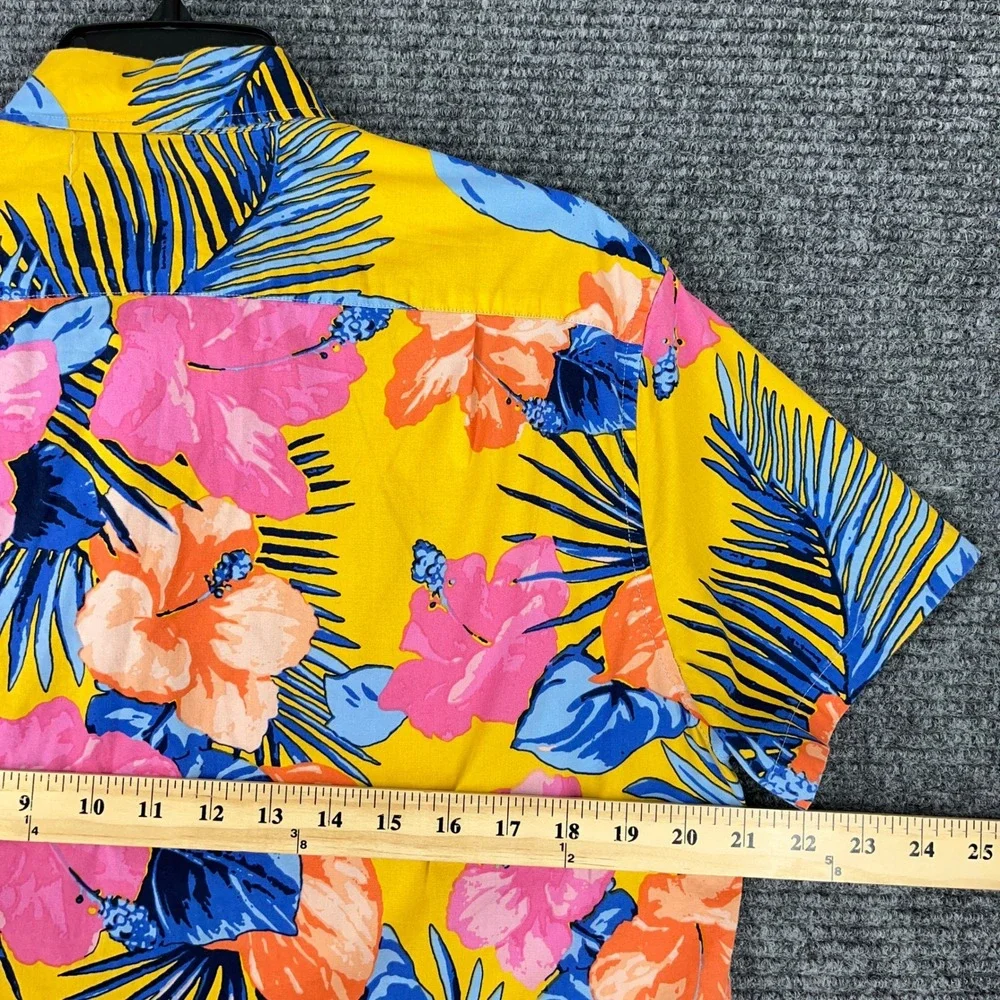 J Crew Flex Washed Floral Shirt Men M Tropical Casual Everyday Resort Vacation‎